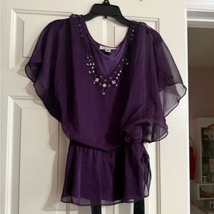 Chic Purple Women's Blouse